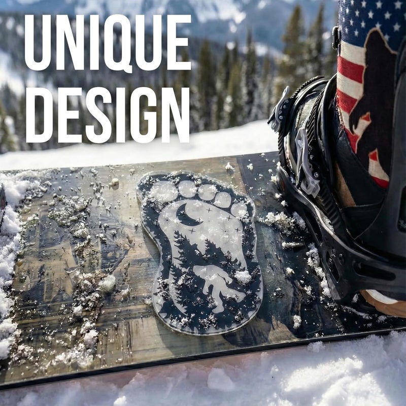 devembr Snowboard Stomp Pad for Bigfoot Lovers, Funny Stomp Pads Snowboarding with 3D Bumps Design, PVC Material - Image 3